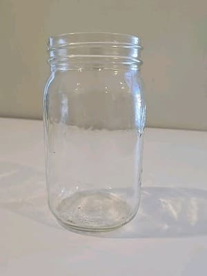 Vintage Kerr Wide Mouth Mason Pint Jar - Clear Self Sealing 96 89 - Thumbnail 5
