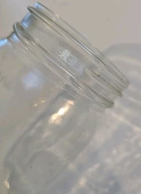 Vintage Kerr Wide Mouth Mason Pint Jar - Clear Self Sealing 96 89 - Thumbnail 9