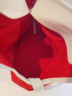 Shorebags Large Canvas Boat Tote Red Beige NWT - Thumbnail 6