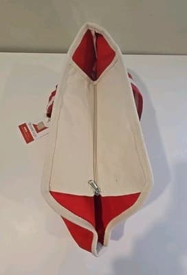 Shorebags Large Canvas Boat Tote Red Beige NWT - Thumbnail 7