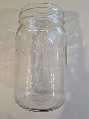 Vintage Kerr Wide Mouth Mason Pint Jar - Clear Self Sealing 96 89 - Thumbnail 7