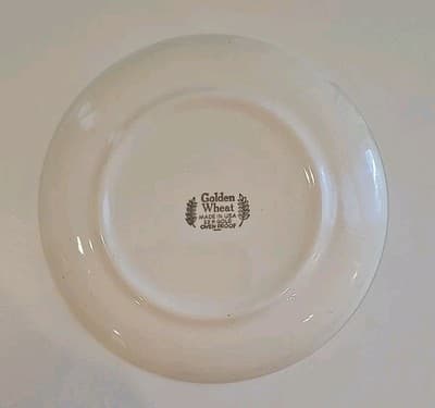 Homer Laughlin Golden Wheat Dishes with 22K Gold Trim ~ Saucer - Thumbnail 3