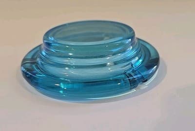 Anchor Hocking Electric BLUE GLASS ASHTRAY Vintage - Thumbnail 5