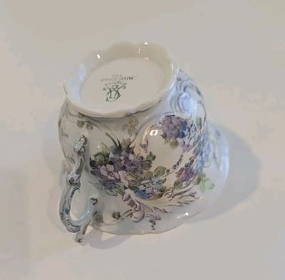 Charles Ahrenfeldt CA France 1894-1930 Teacup Blue Floral - Thumbnail 2