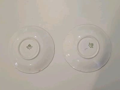 Aynsley Durham Green 6 3/8" Demitasse Saucer Plates w/ Gold Gilding Trim (2) - Thumbnail 3