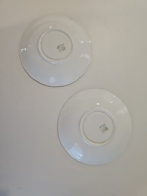 Vintage Aynsley Bone China England Green Gold Tea Cup Saucers (2) - Thumbnail 5