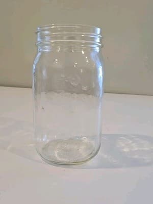 Vintage Kerr Wide Mouth Mason Pint Jar - Clear Self Sealing 96 89 - Thumbnail 4