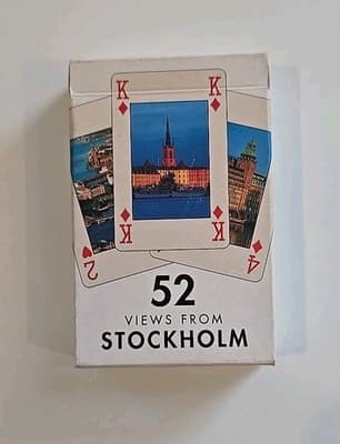 Vintage 52 Views From Stockholm Playing Cards Deck SEALED in Original Box NEW