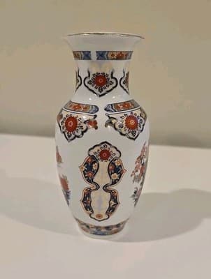 Exquisite Kutani Japanese Porcelain Vase with Peacock 6" - Thumbnail 5