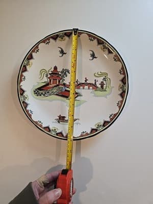Antique Porcelain China Plate. Hand Painted Beautiful Design Warner 10in - Thumbnail 2