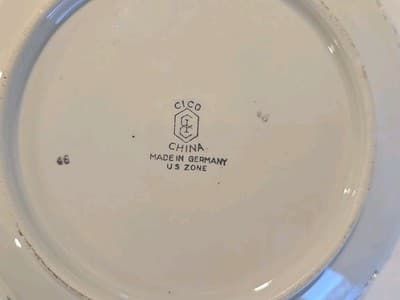 VINTAGE CICO Portrait Porcelain BOWL Lattice Reticulated in Germany US Zone - Thumbnail 7