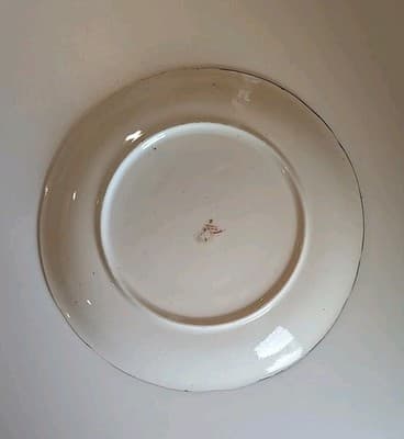 Antique Porcelain China Plate. Hand Painted Beautiful Design Warner 10in - Thumbnail 4