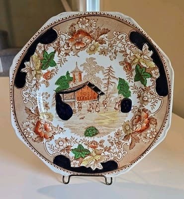 Thomas Hughes & Sons Swiss Pastime - Plate - Vintage c1920s - 9in - Thumbnail 3