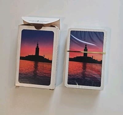 Vintage 52 Views From Stockholm Playing Cards Deck SEALED in Original Box NEW - Thumbnail 4