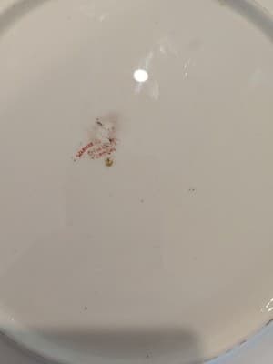 Antique Porcelain China Plate. Hand Painted Beautiful Design Warner 10in - Thumbnail 6