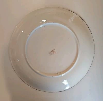 Antique Porcelain China Plate. Hand Painted Beautiful Design Warner 10in - Thumbnail 5