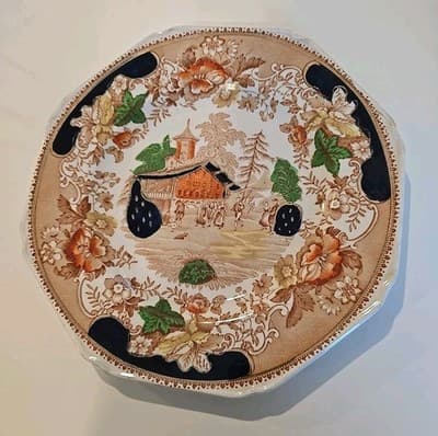Thomas Hughes & Sons Swiss Pastime - Plate - Vintage c1920s - 9in - Thumbnail 4