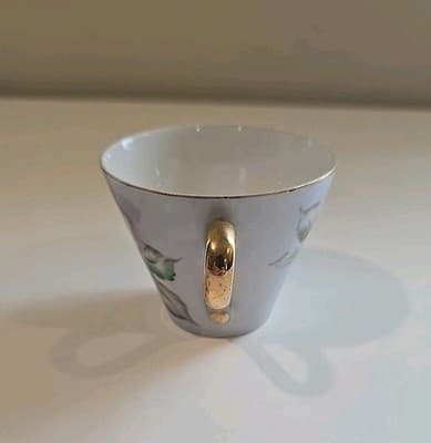 Vintage Teacup Rose Floral Gold Gilt Hand Painted Japan 2AD299 - Thumbnail 6