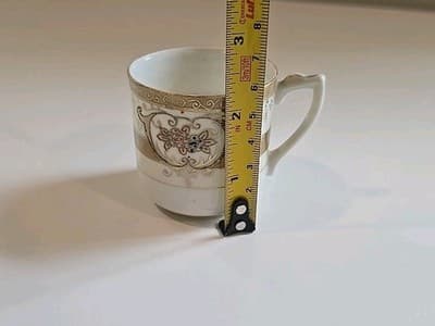 Vintage Demitasse Cup And Saucer Set Hand Painted Made In Japan - Thumbnail 2