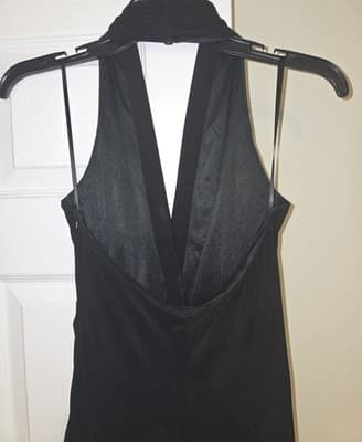 VTG Black Scott McClintock Maxi Dress Prom Formal Evening Black Rhinestone Sz 6 - Thumbnail 6