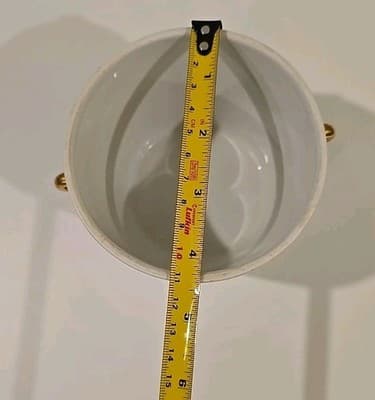 Weisswasser Ice Bucket Porcelain Bucket Floral Gold Gilt Trim Made in Germany 4" - Thumbnail 3