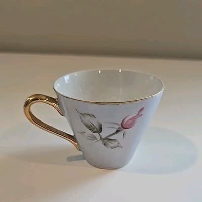 Vintage Teacup Rose Floral Gold Gilt Hand Painted Japan 2AD299 - Thumbnail 7