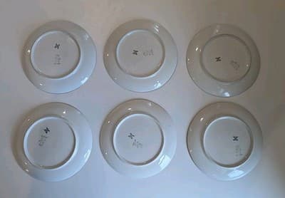 Limoges Flambeau LDBC Hand Painted by Gilbert Plates Set of 6 Floral Gold Gilt - Thumbnail 4