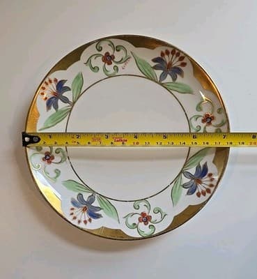 Limoges Flambeau LDBC Hand Painted by Gilbert Plates Set of 6 Floral Gold Gilt - Thumbnail 2