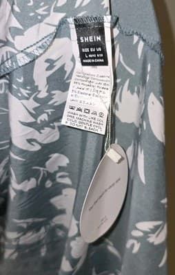 NWT Shein Off-Shoulder Split Wrap Dress Summer Floral Dark Green Long Maxi Dress - Thumbnail 8