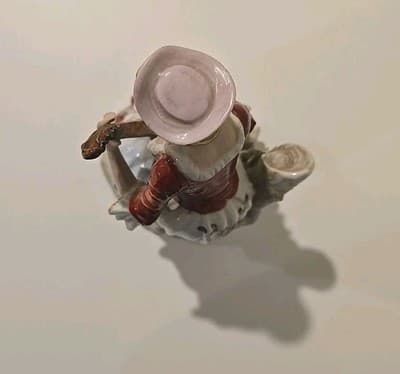 Antique Sitzendorf Porcelain Boy Young Man Figurine Germany With Flower Basket - Thumbnail 11