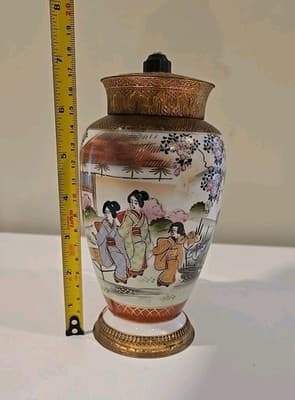 Antique Germany Original Areozon Oriental Perfume Scent Lamp Cord Porcelain - Thumbnail 2