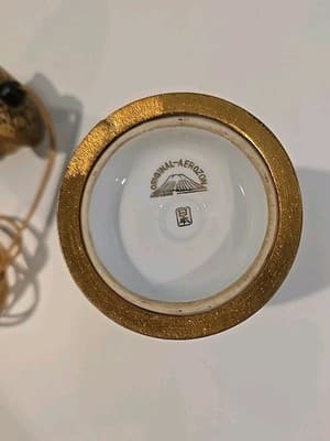 Antique Germany Original Areozon Oriental Perfume Scent Lamp Cord Porcelain - Thumbnail 9