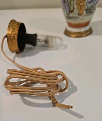 Antique Germany Original Areozon Oriental Perfume Scent Lamp Cord Porcelain - Thumbnail 4