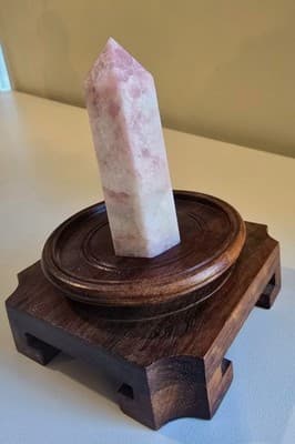 75g Pink Opal Obelisk Tower Crystal Specimen Collection Healing Stone 2.75" - Thumbnail 3