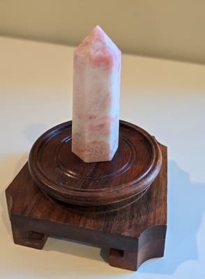75g Pink Opal Obelisk Tower Crystal Specimen Collection Healing Stone 2.75"