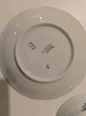 Vintage Wawel Poland Rose Bud Pattern Gold Gilt Tea Cup Saucer Plate 2 PC Set - Thumbnail 5