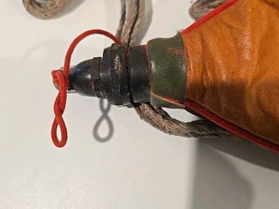 Vintage Leather Bota Bag Pamplona Spain Las Tres Z.Z.Z. Espana # 2 - Thumbnail 5