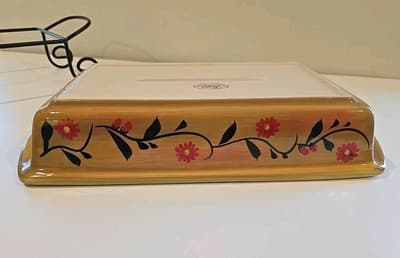 Certified International Ceramic Baking Dish with Metal Stand Sunflowers 17" - Thumbnail 6