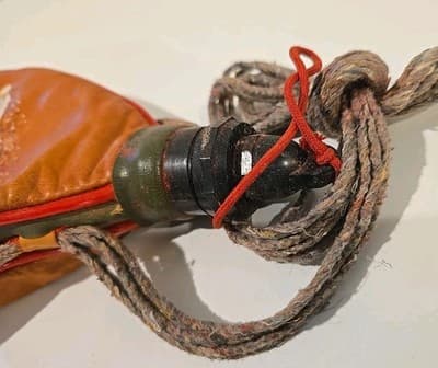 Vintage Leather Bota Bag Pamplona Spain Las Tres Z.Z.Z. Espana # 2 - Thumbnail 7