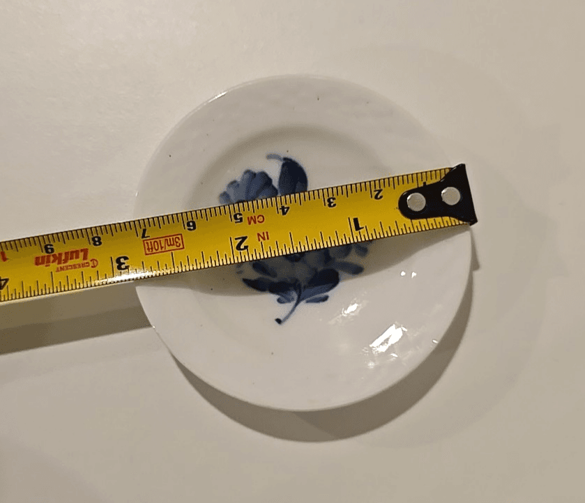 Royal Copenhagen Blue Flowers Braided Miniature Teacup Saucer 3" (8167) - Thumbnail 3