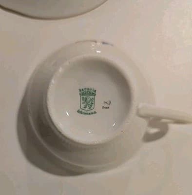 Schumann Bavaria Tea Demitasse Cup Saucer Flowers Gold Trim 71 - Thumbnail 7