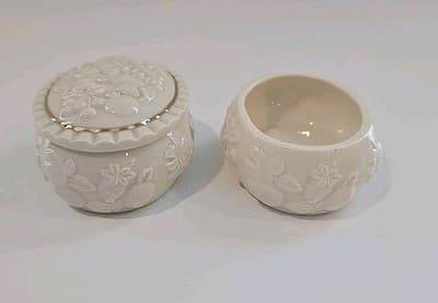 1998 Lenox Fine China FRUITS of LIFE Gold Decor Oval Shape Lidded Trinket Boxes - Thumbnail 8