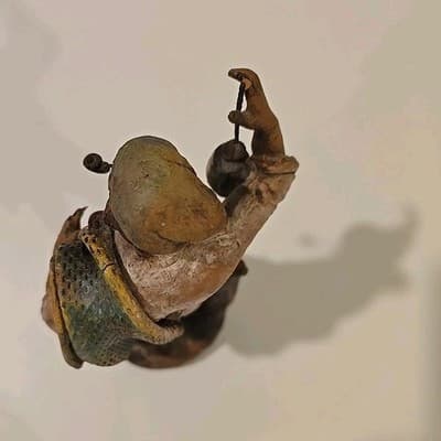 RARE 1950 Italian Neapolitan Handmade & Painted Terracotta Fisherman Signed - Thumbnail 14