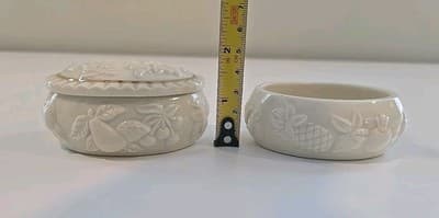 1998 Lenox Fine China FRUITS of LIFE Gold Decor Oval Shape Lidded Trinket Boxes - Thumbnail 10