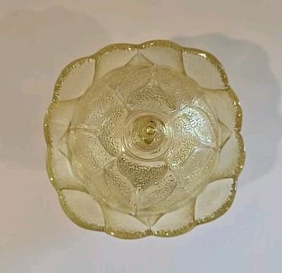 L.E. Smith Glass Canary Yellow Lidded Candy Dish - Thumbnail 9
