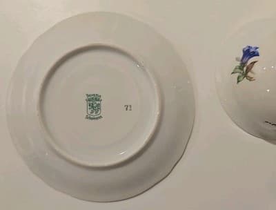 Schumann Bavaria Tea Demitasse Cup Saucer Flowers Gold Trim 71 - Thumbnail 8