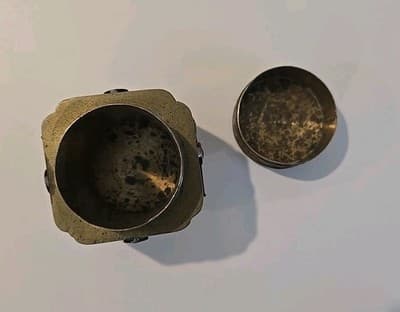 Chinese Brass Box Semi Precious Stones, Early 20th C. - Thumbnail 8