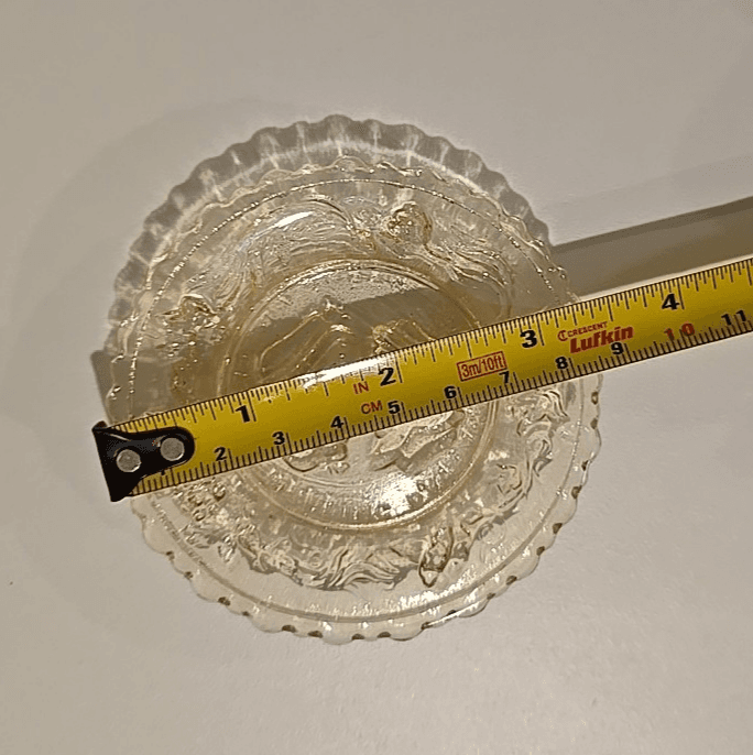 Westmoreland Glass WEDDING DAY/3 Weeks After Amber Topsy-Turvy Cup Plate - Thumbnail 3