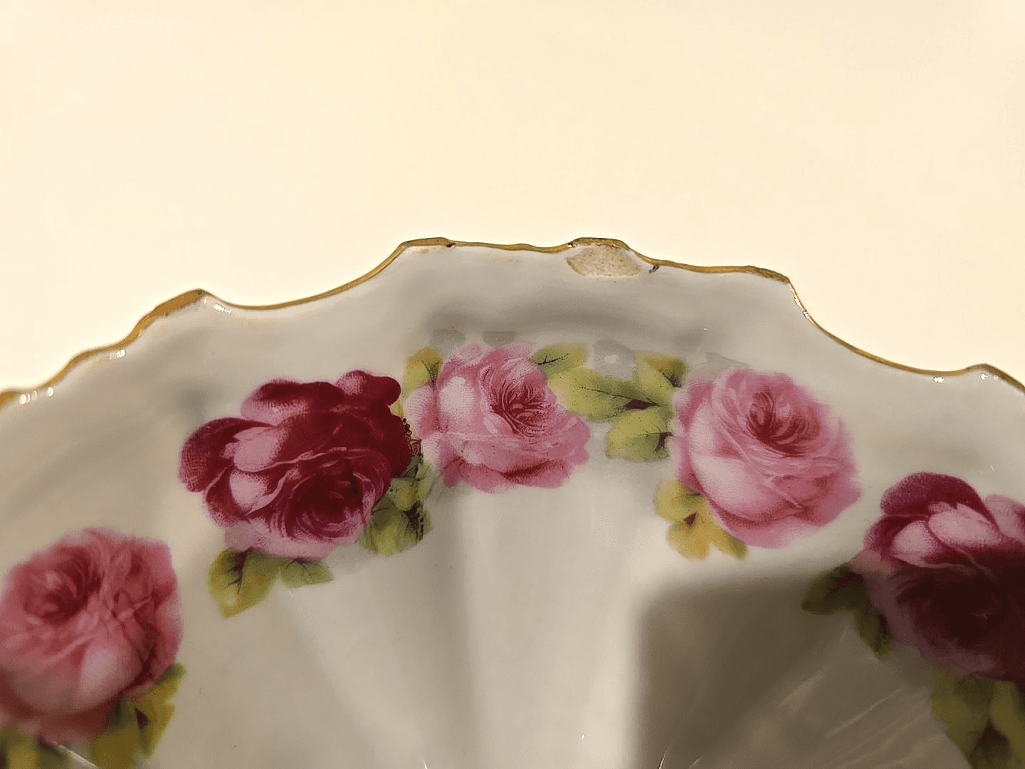Antique Kuno Steinmann Three Footed Candy Dish Bowl Roses 1915-1938 - Thumbnail 9