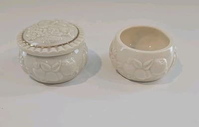 1998 Lenox Fine China FRUITS of LIFE Gold Decor Oval Shape Lidded Trinket Boxes - Thumbnail 9